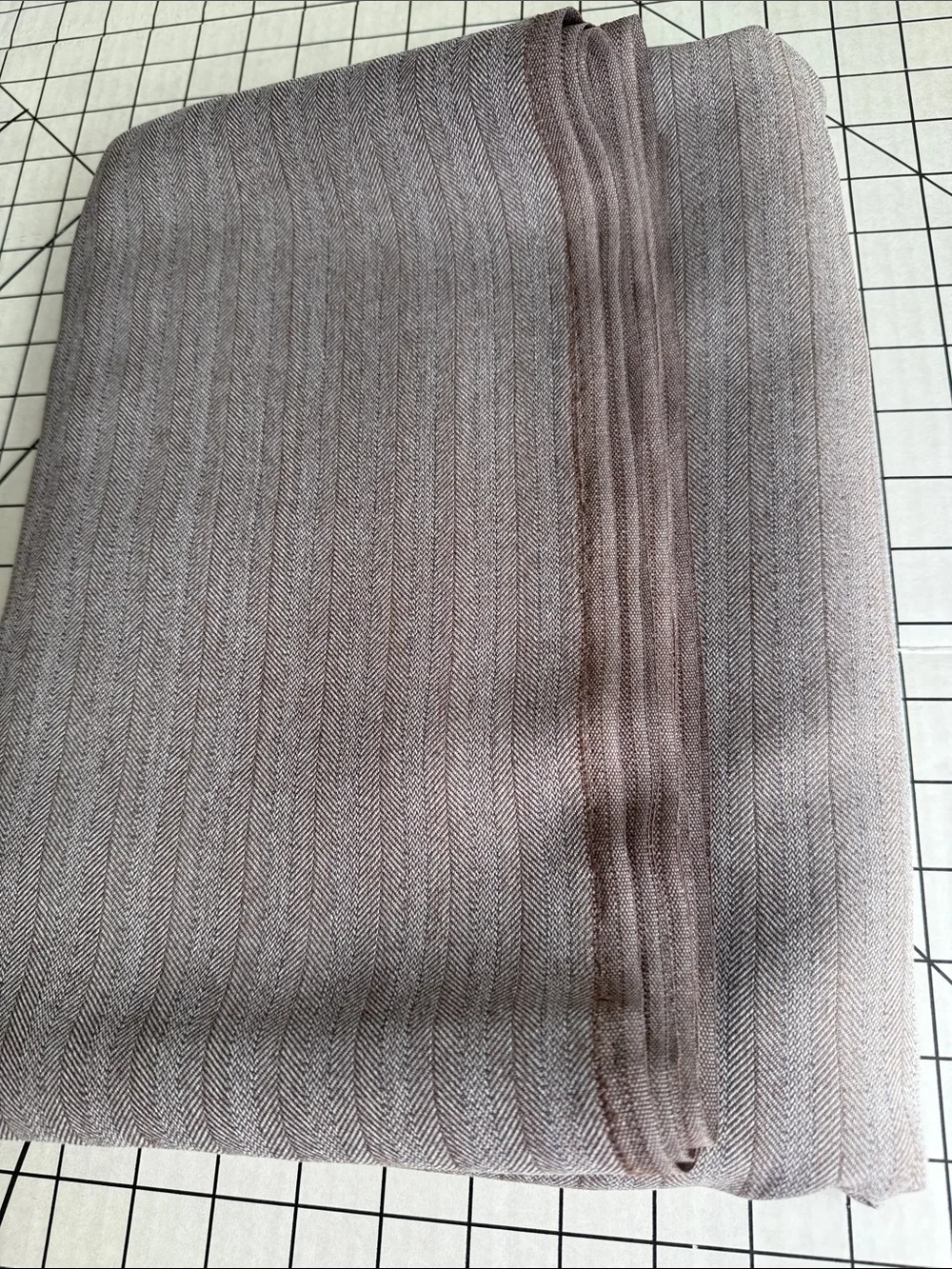 3 Yards Taupe Herringbone Suiting Fabric 58” Wide Drapey Woven Apparel Fabric